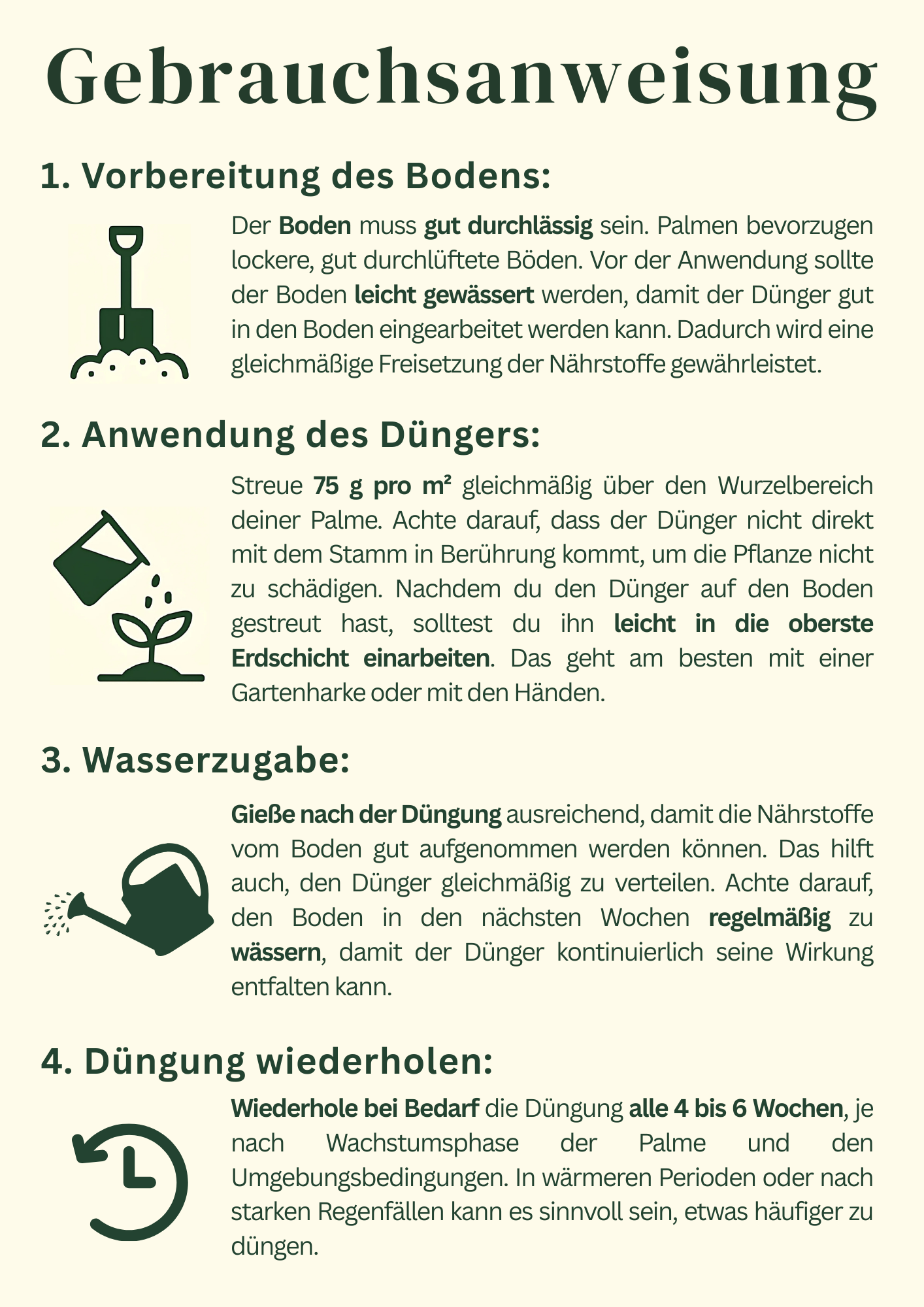 Dünger - Langsam löslicher Palmendünger