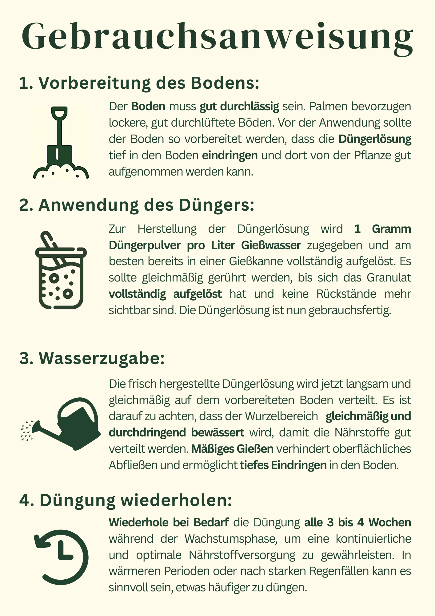Dünger - Löslicher Palmendünger