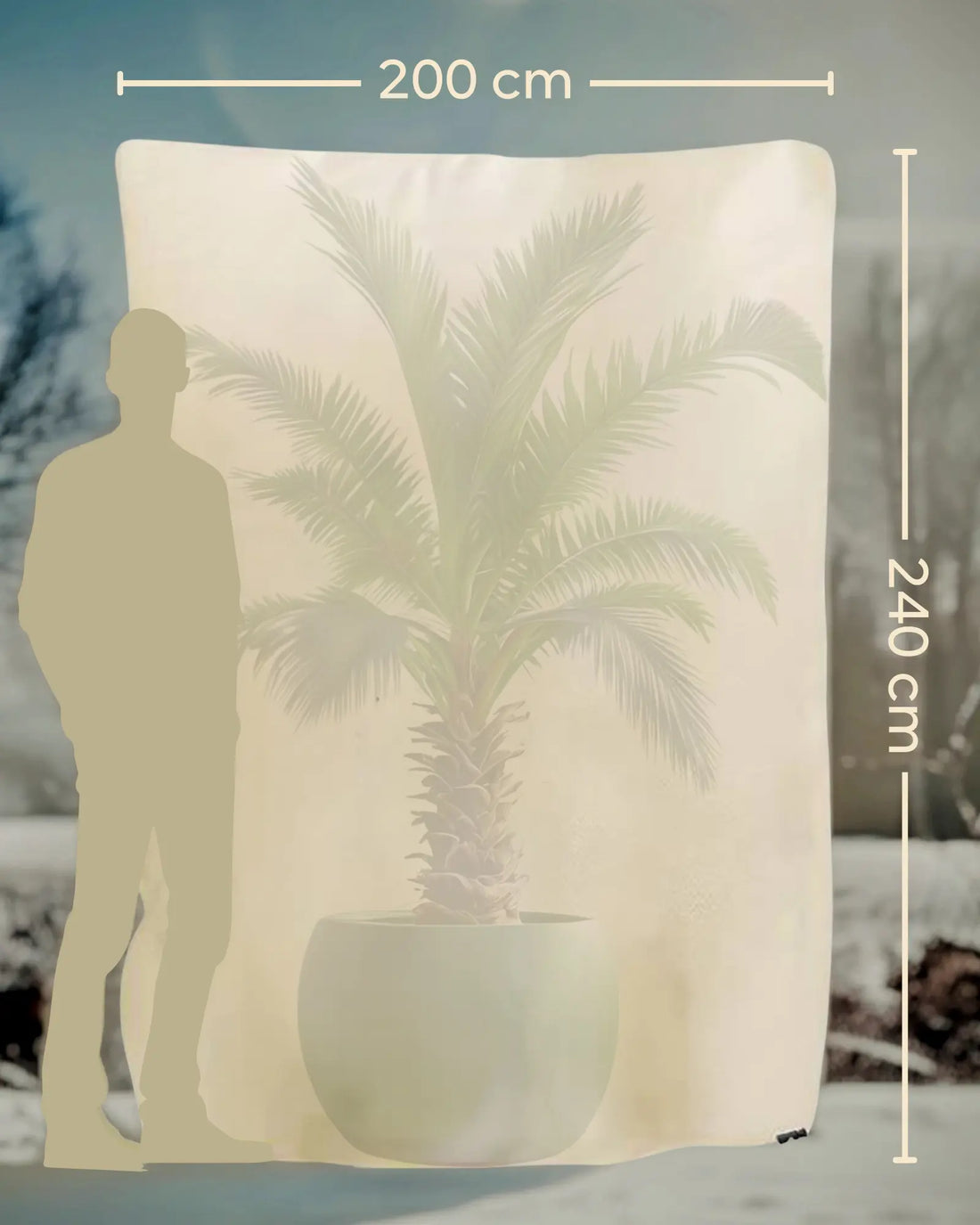 Frost- &amp;  Winterschutzvlies - Robuste Pflanzenabdeckung mit Reiẞverschluss - Image 